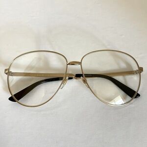 Gucci unisex metal aviator glasses frames GG0138S 003
